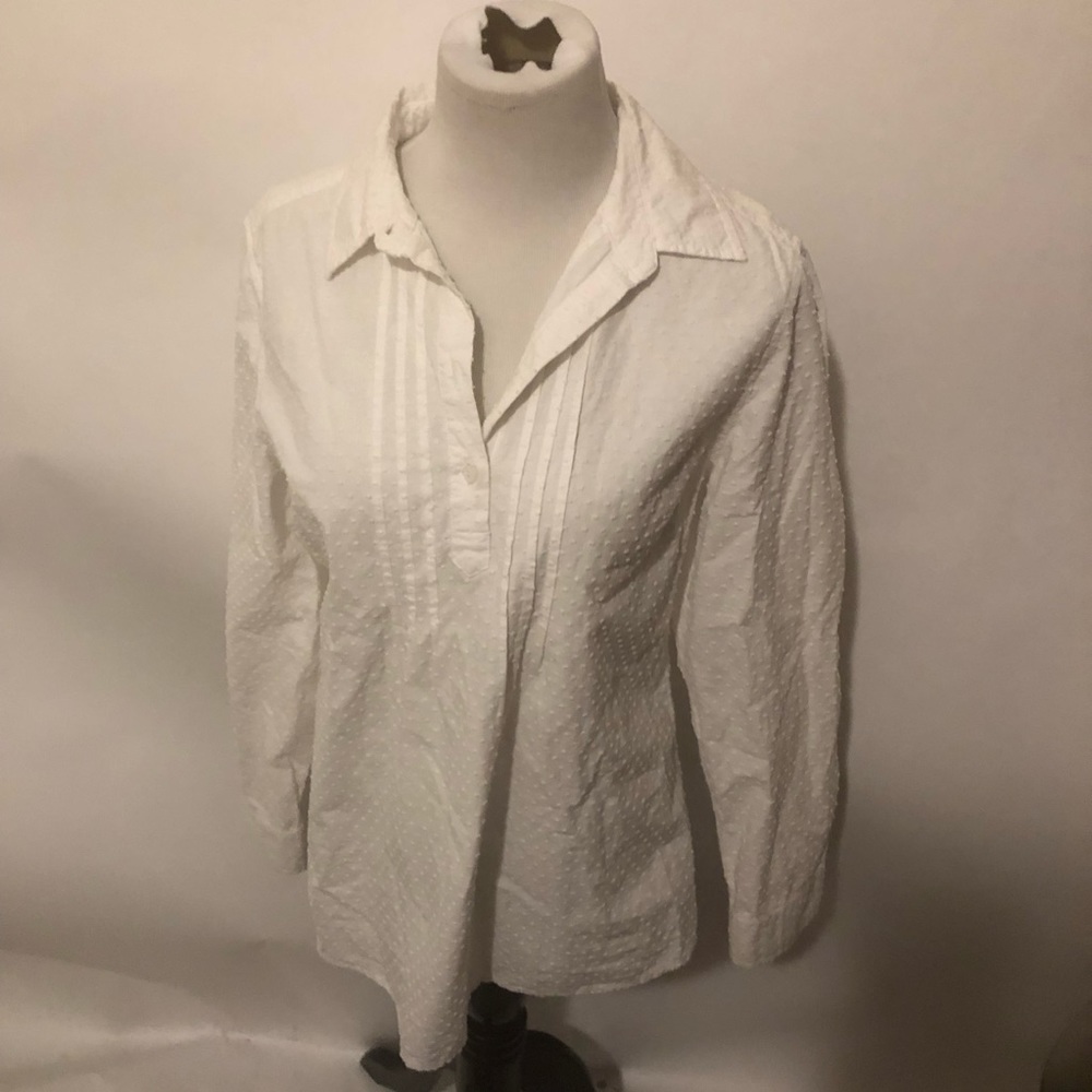 Per Se white Long Sleeve shirt size small